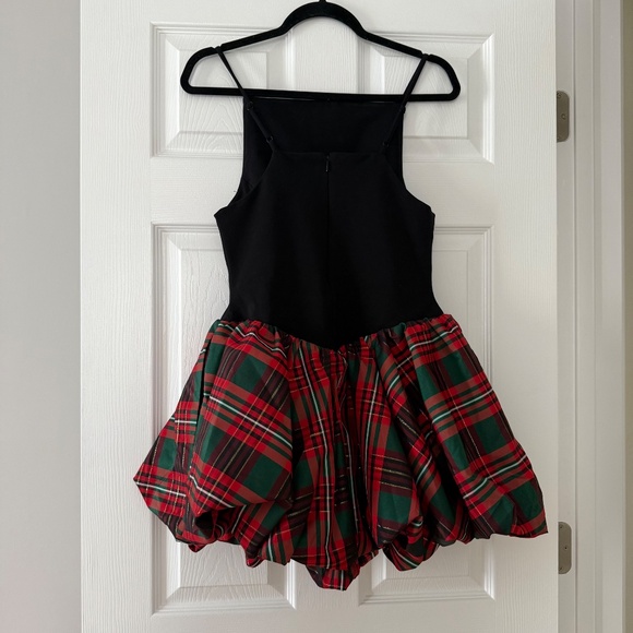 Free People Tinsel Kiss Mini Dress in Red Plaid - Picture 2 of 4